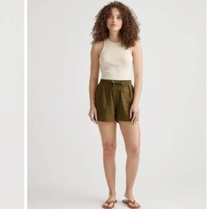 Quince European Linen Shorts, XS, Martini Olive 🫒